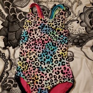 Leopard Rainbow One Piece Swim Suit